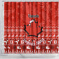 Personalised Canada Christmas Shower Curtain Maple Leaf Santa With Map Merry Xmas