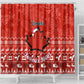 Personalised Canada Christmas Shower Curtain Maple Leaf Santa With Map Merry Xmas