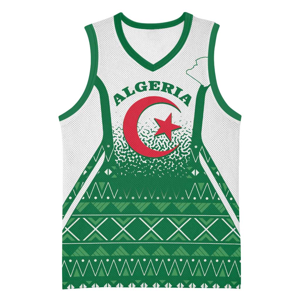 Personalized Afro Algeria Basketball Jersey Coat Of Arms African Pattern - African Pride