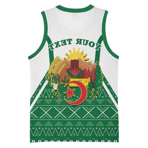 Personalized Afro Algeria Basketball Jersey Coat Of Arms African Pattern - African Pride