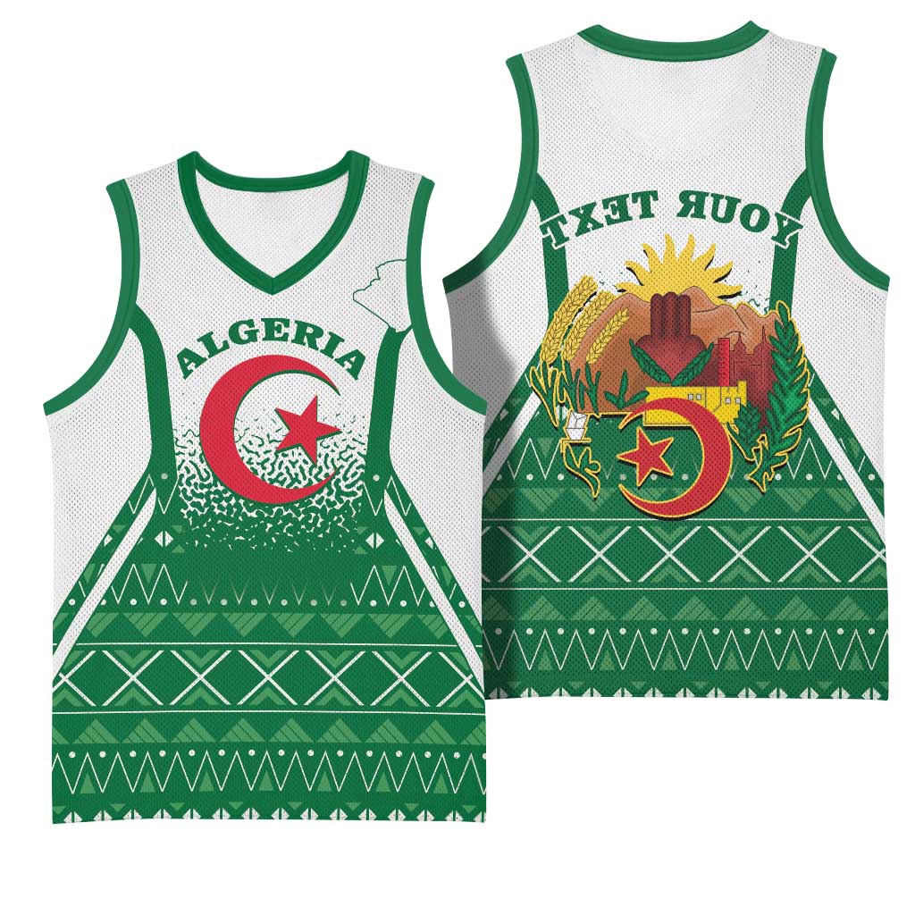 Personalized Afro Algeria Basketball Jersey Coat Of Arms African Pattern - African Pride