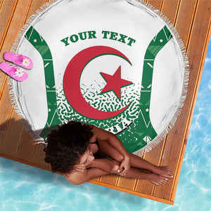Personalized Afro Algeria Beach Blanket Coat Of Arms African Pattern