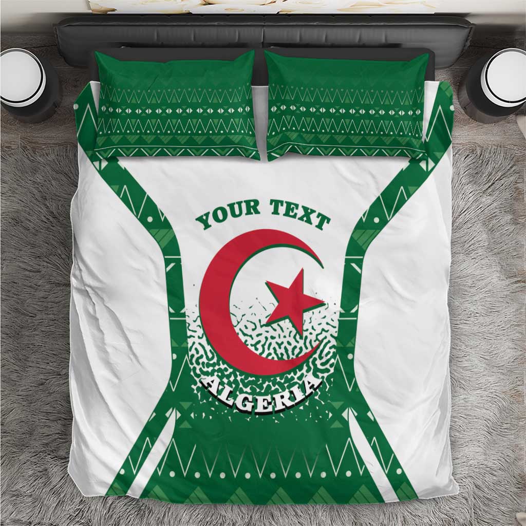Personalized Afro Algeria Bedding Set Coat Of Arms African Pattern