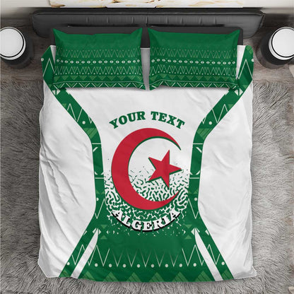 Personalized Afro Algeria Bedding Set Coat Of Arms African Pattern