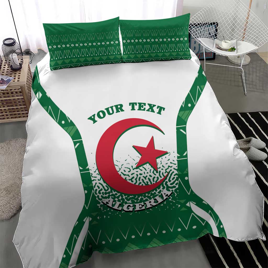 Personalized Afro Algeria Bedding Set Coat Of Arms African Pattern
