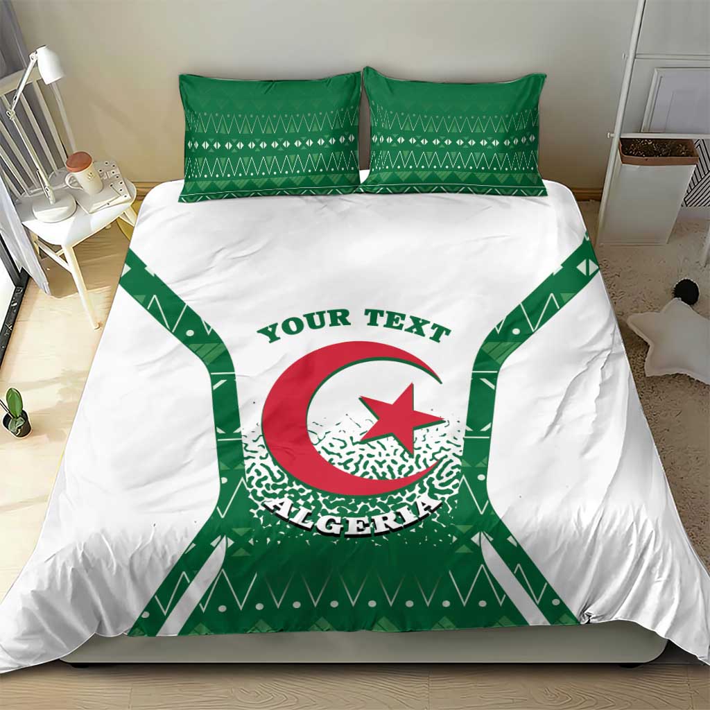 Personalized Afro Algeria Bedding Set Coat Of Arms African Pattern