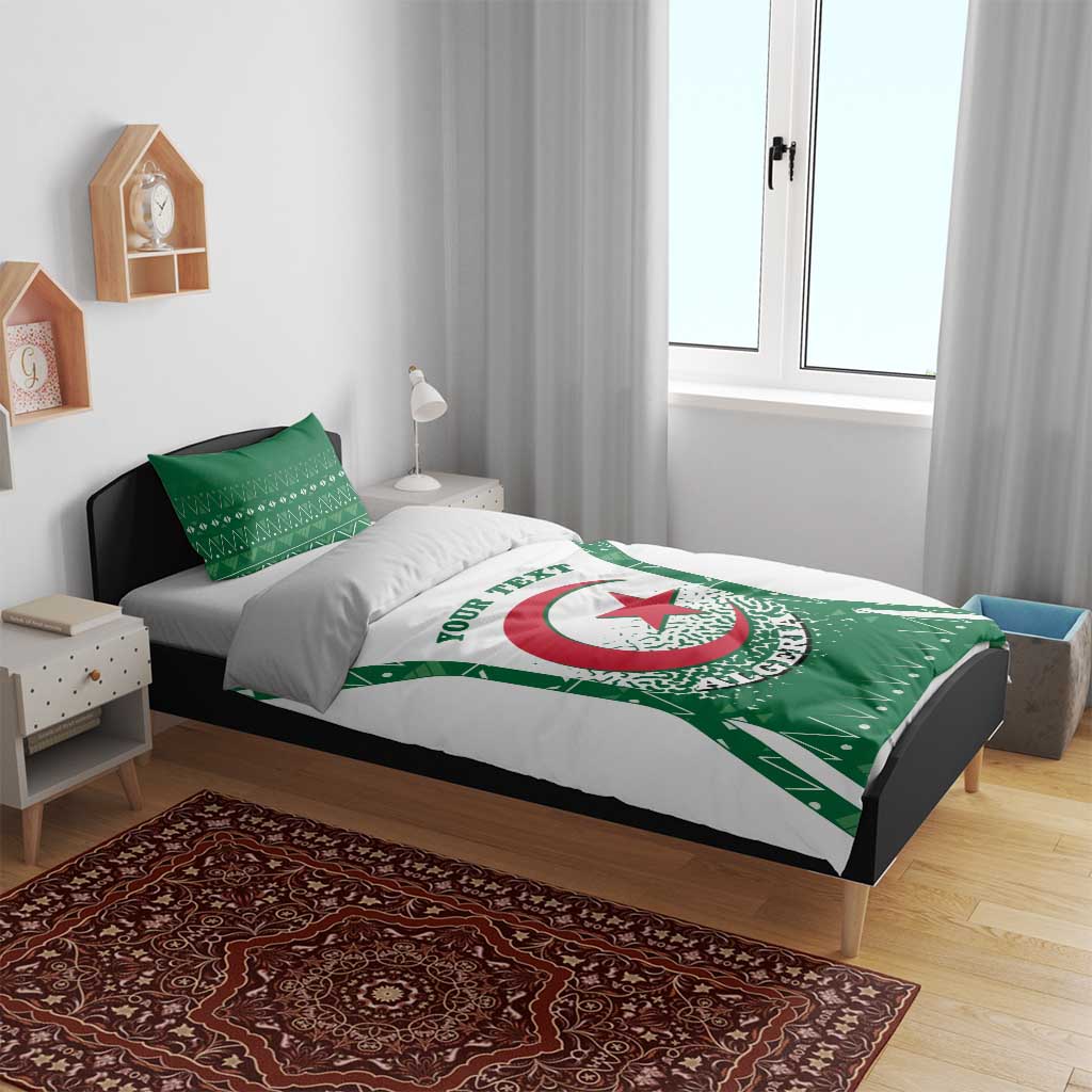 Personalized Afro Algeria Bedding Set Coat Of Arms African Pattern