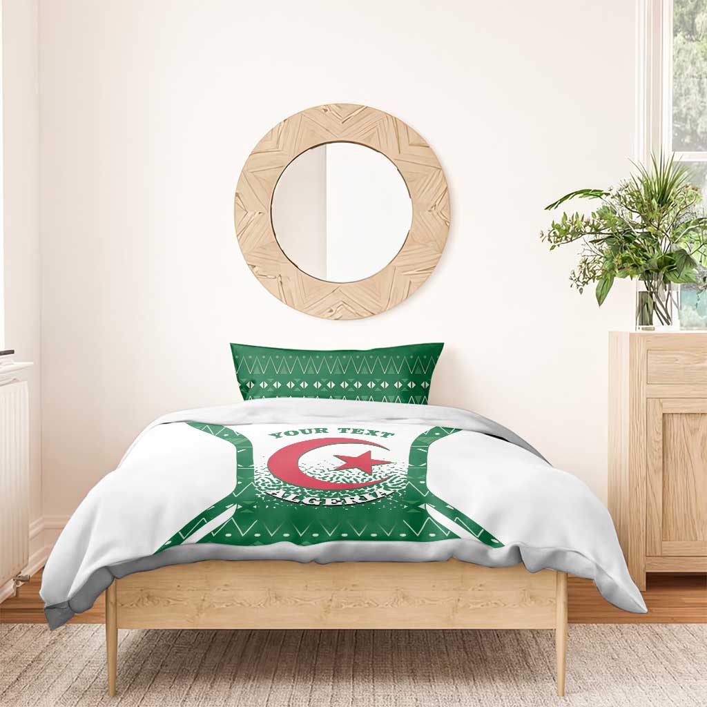 Personalized Afro Algeria Bedding Set Coat Of Arms African Pattern