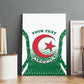 Personalized Afro Algeria Canvas Wall Art Coat Of Arms African Pattern