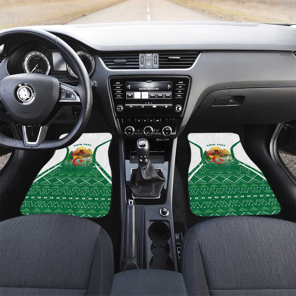 Personalized Afro Algeria Car Mats Coat Of Arms African Pattern