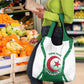 Personalized Afro Algeria Grocery Bag Coat Of Arms African Pattern