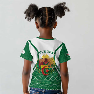Personalized Afro Algeria Kid T shirt Coat Of Arms African Pattern