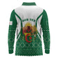 Personalized Afro Algeria Long Sleeve Polo Shirt Coat Of Arms African Pattern