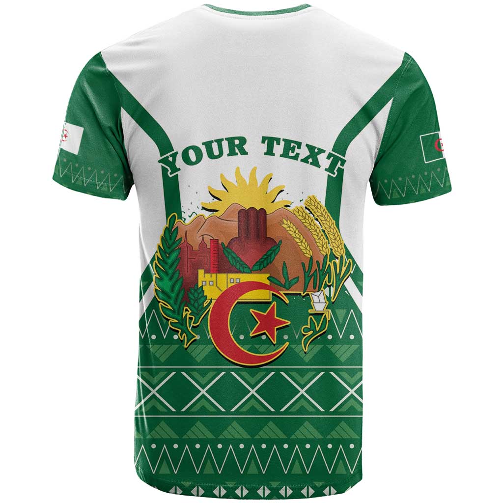 Personalized Afro Algeria T shirt Coat Of Arms African Pattern