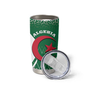 Personalized Afro Algeria Tumbler Cup Coat Of Arms African Pattern