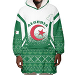 Personalized Afro Algeria Wearable Blanket Hoodie Coat Of Arms African Pattern