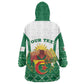 Personalized Afro Algeria Wearable Blanket Hoodie Coat Of Arms African Pattern