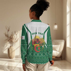 Personalized Afro Algeria Women Casual Shirt Coat Of Arms African Pattern LT14