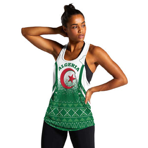 Personalized Afro Algeria Women Racerback Tank Coat Of Arms African Pattern