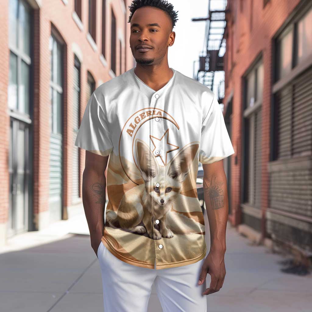 Afro Algeria Fennec Fox Baseball Jersey Algerian Sahara Vulpes zerda