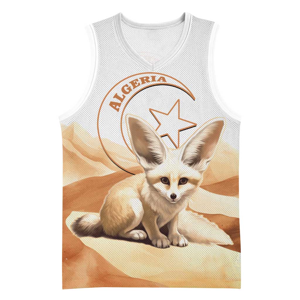 Afro Algeria Fennec Fox Basketball Jersey Algerian Sahara Vulpes zerda - African Pride