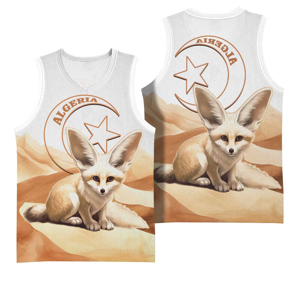 Afro Algeria Fennec Fox Basketball Jersey Algerian Sahara Vulpes zerda - African Pride