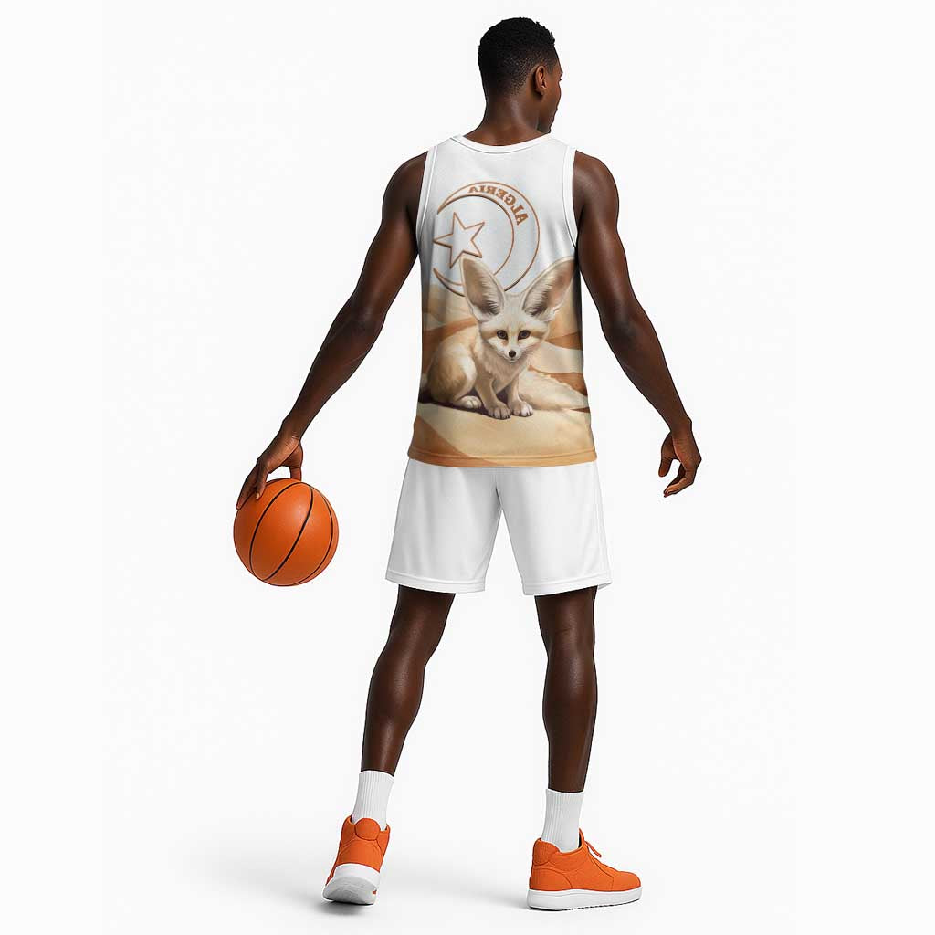 Afro Algeria Fennec Fox Basketball Jersey Algerian Sahara Vulpes zerda - African Pride