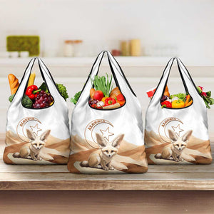 Afro Algeria Fennec Fox Grocery Bag Algerian Sahara Vulpes zerda