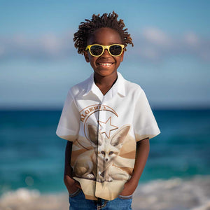 Afro Algeria Fennec Fox Kid Hawaiian Shirt Algerian Sahara Vulpes zerda