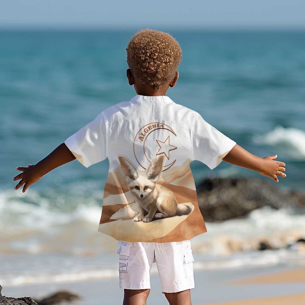 Afro Algeria Fennec Fox Kid Hawaiian Shirt Algerian Sahara Vulpes zerda