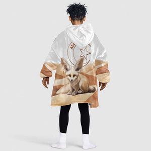 Afro Algeria Fennec Fox Kid Wearable Blanket Hoodie Algerian Sahara Vulpes zerda