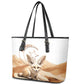 Afro Algeria Fennec Fox Leather Tote Bag Algerian Sahara Vulpes zerda