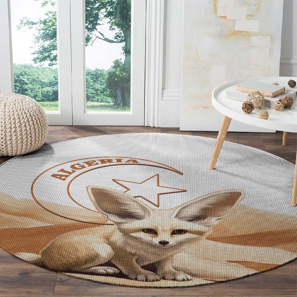 Afro Algeria Fennec Fox Round Carpet Algerian Sahara Vulpes zerda