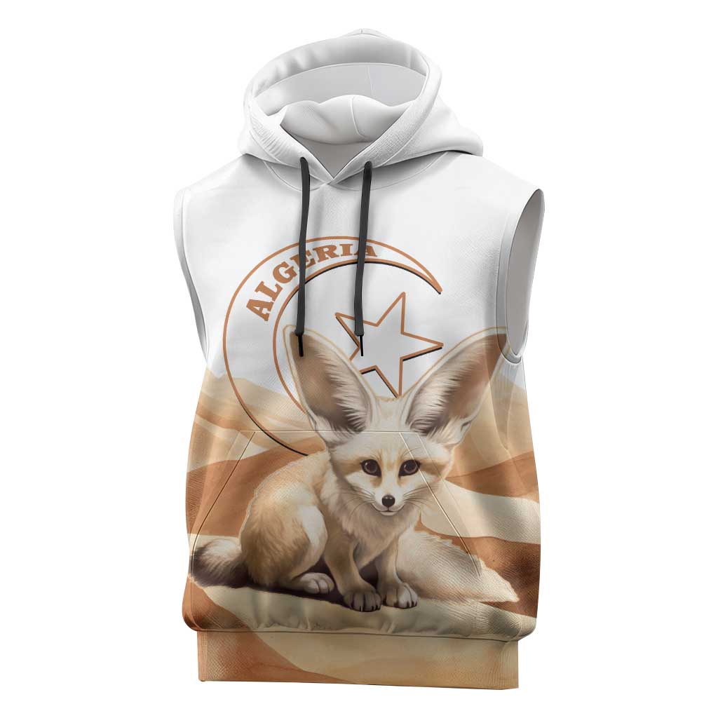 Afro Algeria Fennec Fox Sleeveless Hoodie Algerian Sahara Vulpes zerda - African Pride