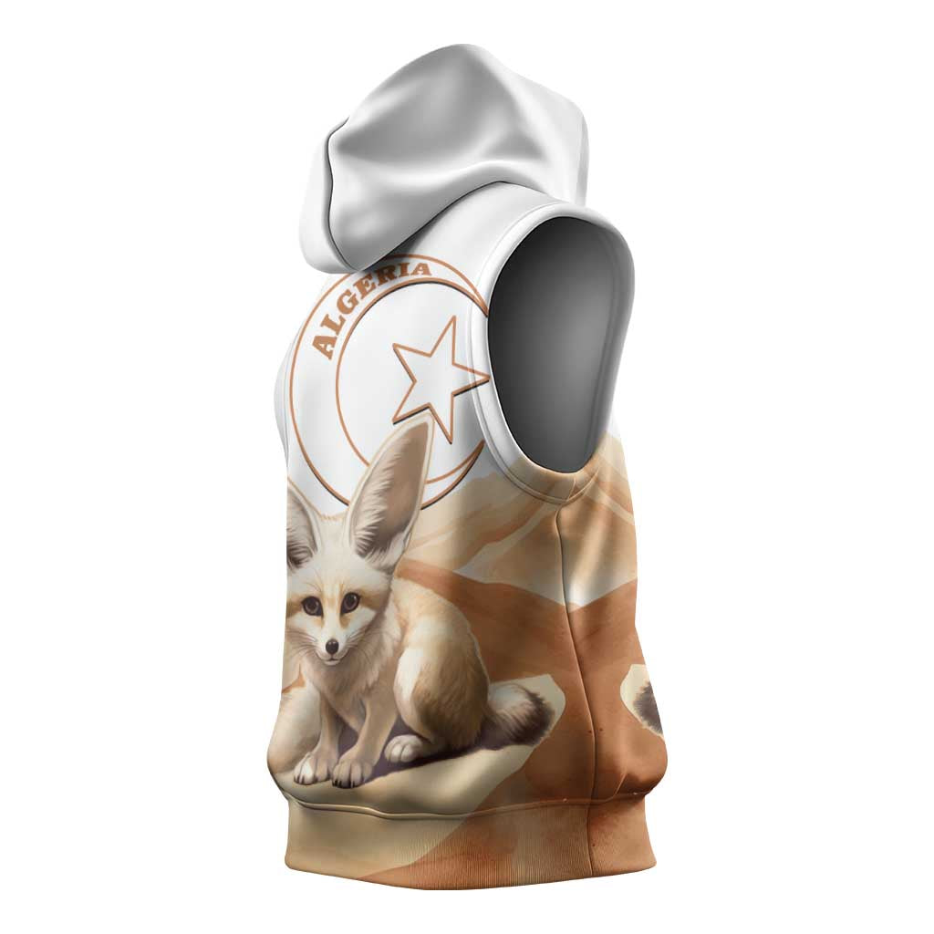 Afro Algeria Fennec Fox Sleeveless Hoodie Algerian Sahara Vulpes zerda - African Pride