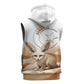 Afro Algeria Fennec Fox Sleeveless Zip Hoodie Algerian Sahara Vulpes zerda - African Pride