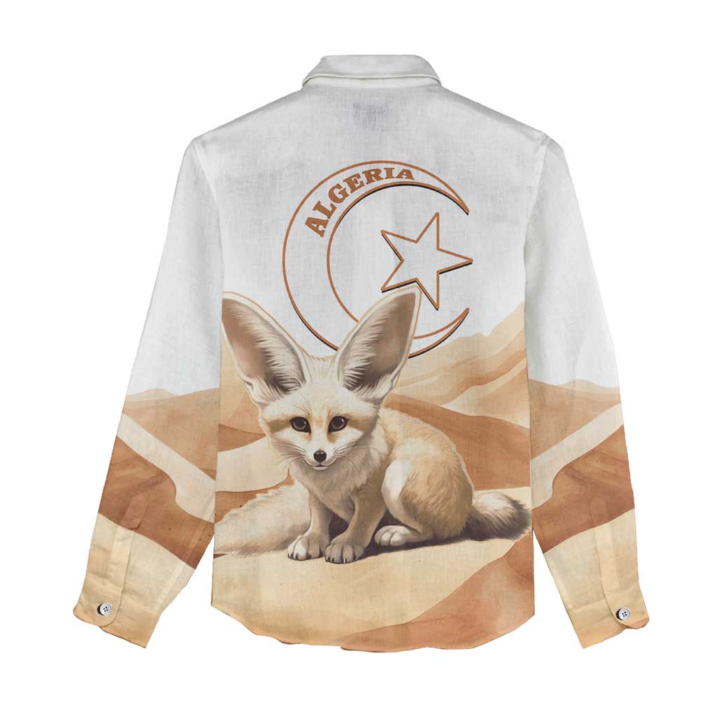Afro Algeria Fennec Fox Women Casual Shirt Algerian Sahara Vulpes zerda LT14