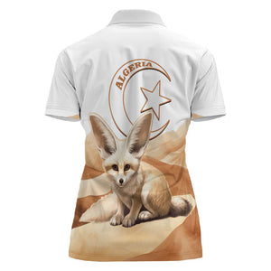 Afro Algeria Fennec Fox Women Polo Shirt Algerian Sahara Vulpes zerda
