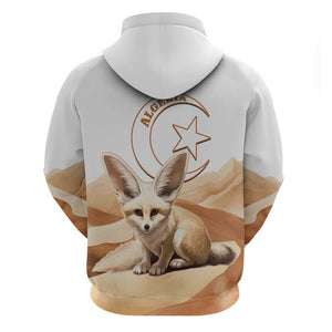 Afro Algeria Fennec Fox Zip Hoodie Algerian Sahara Vulpes zerda