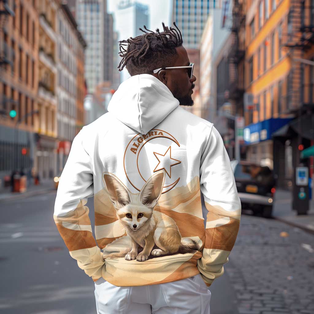 Afro Algeria Fennec Fox Zip Hoodie Algerian Sahara Vulpes zerda