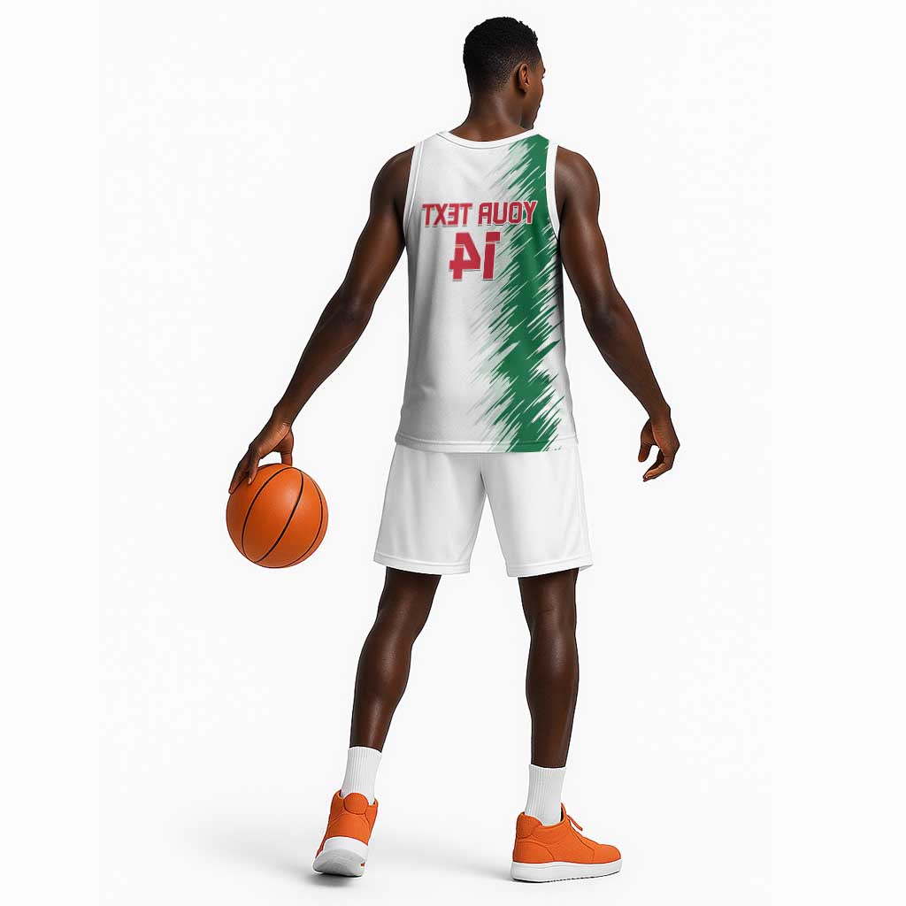 Custom Algeria Football Basketball Jersey Go The Greens - African Pride