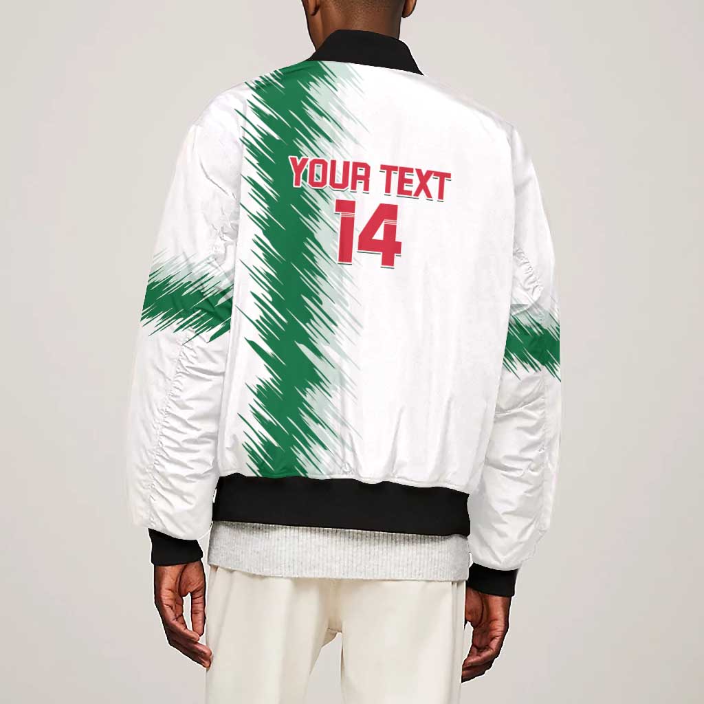 Custom Algeria Football Bomber Jacket Go The Greens
