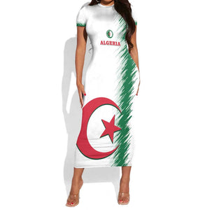 Custom Algeria Football Short Sleeve Bodycon Dress Go The Greens LT14