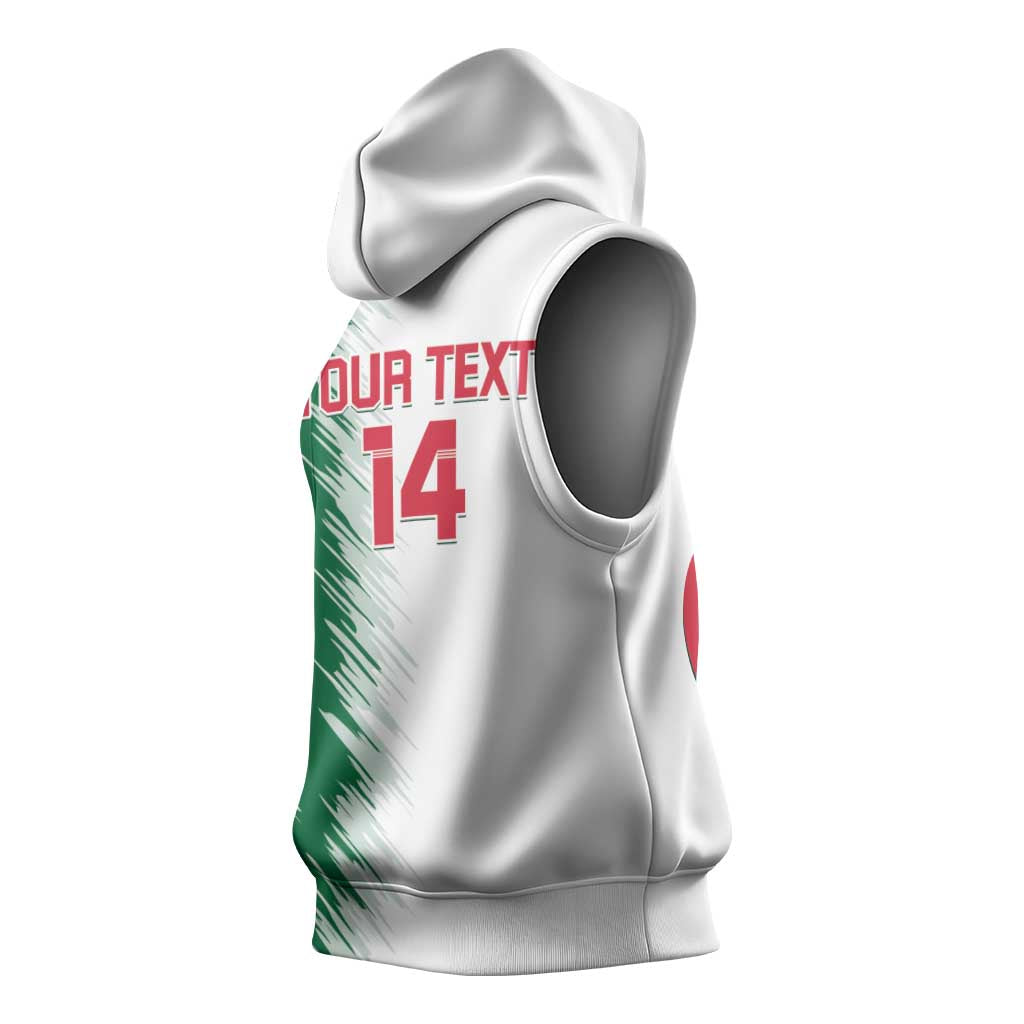 Custom Algeria Football Sleeveless Hoodie Go The Greens - African Pride