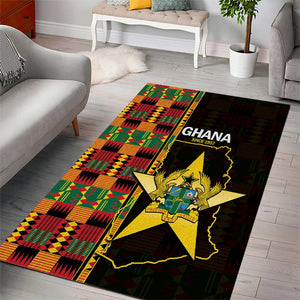 Afro Ghana Independence Day Area Rug Ghanaian 1957 Kente Pattern