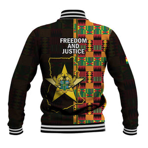 Afro Ghana Independence Day Baseball Jacket Ghanaian 1957 Kente Pattern