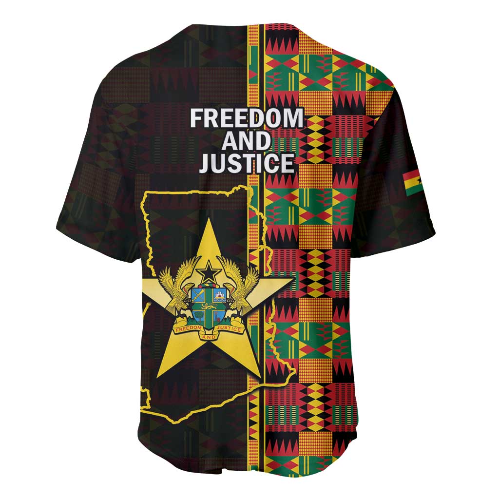 Afro Ghana Independence Day Baseball Jersey Ghanaian 1957 Kente Pattern