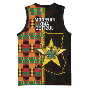 Afro Ghana Independence Day Basketball Jersey Ghanaian 1957 Kente Pattern - African Pride