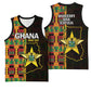 Afro Ghana Independence Day Basketball Jersey Ghanaian 1957 Kente Pattern - African Pride