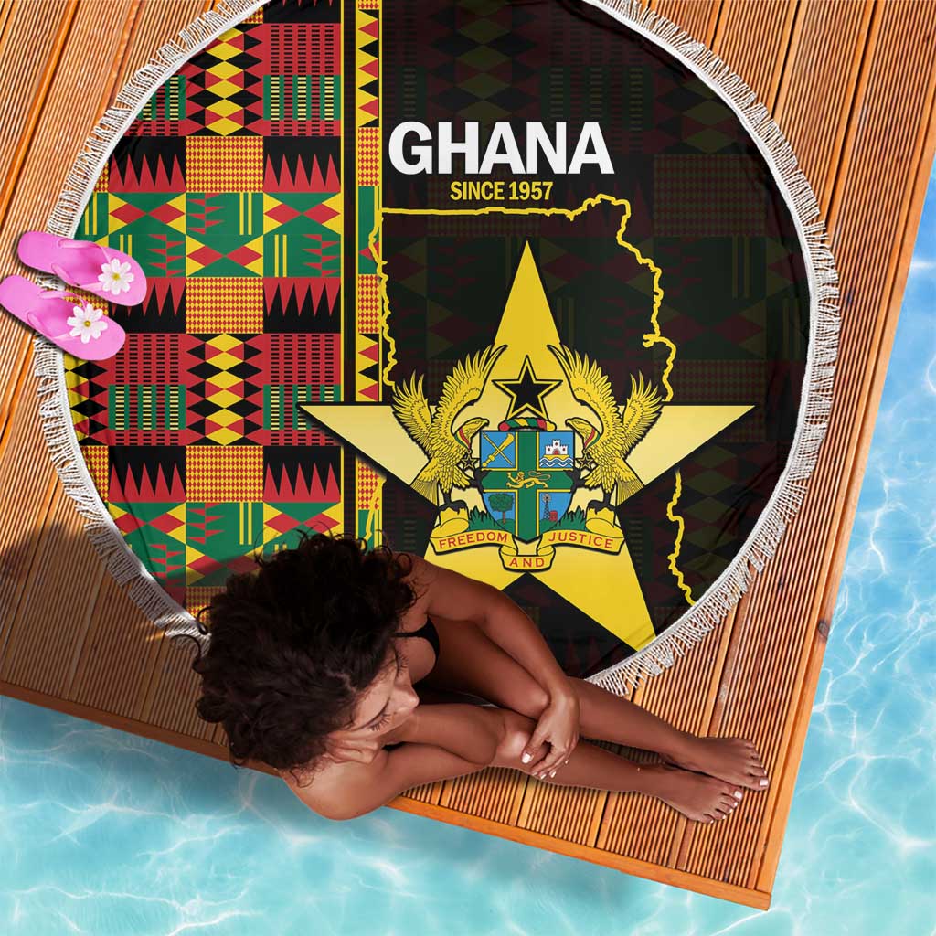 Afro Ghana Independence Day Beach Blanket Ghanaian 1957 Kente Pattern
